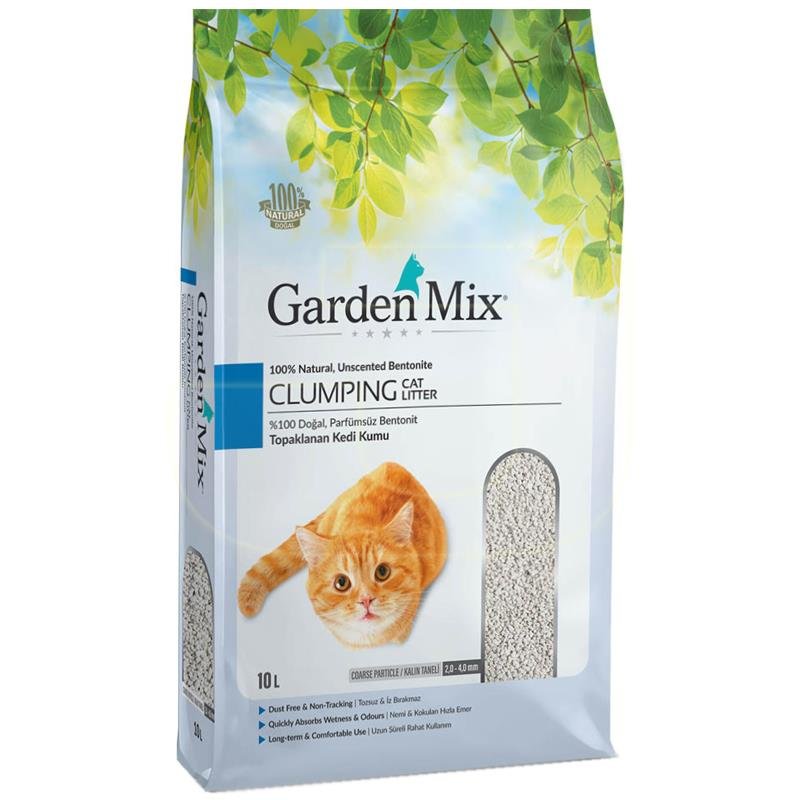  | Garden Mix Parfümsüz 10 LT Topaklanan Kalın Kedi Kumu